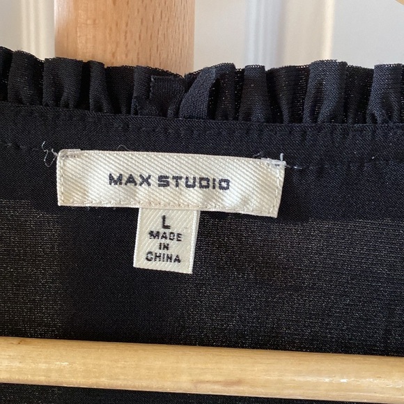 Max Studio Elegant Black Top - Picture 4 of 8
